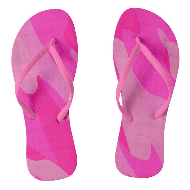 pink camo abstract thongs (Footbed)