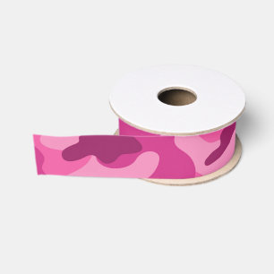 Pink Camo Adventure Grit She Her Fun Grosgrain Ribbon