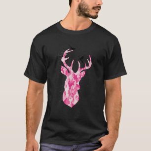 Pink Camo American Camouflage Buck Women Men Deer  T-Shirt