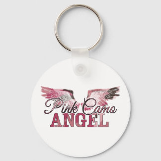 Pink Camo Angel Key Ring