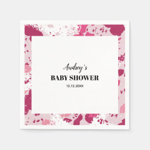 Pink Camo Baby Shower  Napkin