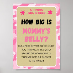 Pink Camo Baby Shower Sign