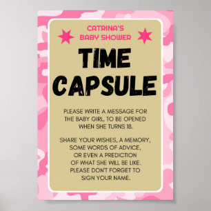 Pink Camo Baby Shower Sign