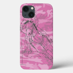 Pink Camo Barrel Racer II iPhone 13 Case