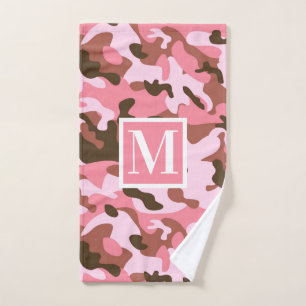 Pink Camo Bath Towel Set