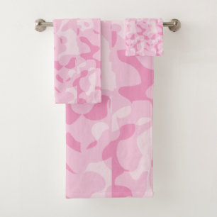 Pink Camo Bath Towel Set