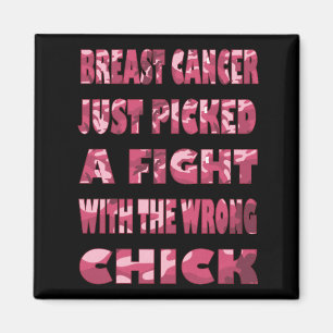 Pink Camo Breast Cancer Magnet