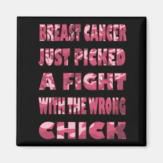 Pink Camo Breast Cancer Magnet