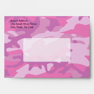 Pink Camo Camoflauge Envelope