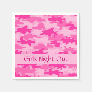 Pink Camo Camouflage Girls Night Out Party Napkin