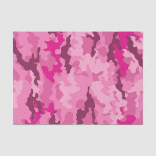 Pink camo Camouflage Girly Feminine trendy Tissue Paper