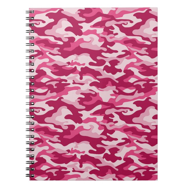 Pink Camo Camouflage Notebook (Front)