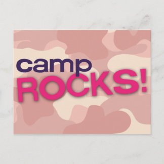 Pink Camo CAMP ROCKS! Postcard