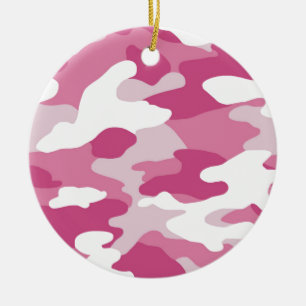 Pink Camo Ceramic Ornament