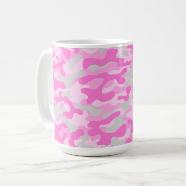 Pink Camo Coffee Mug (Front Left)