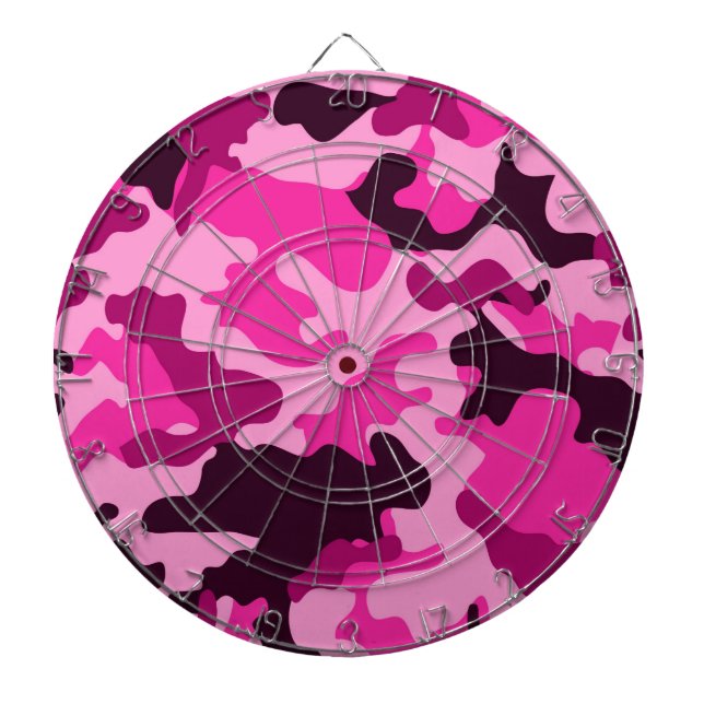 Pink Camo Dartboard (Front)