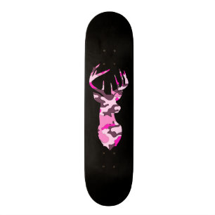Pink Camo Deer / Skateboard