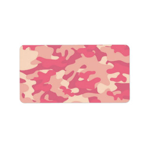 Pink Camo Design Label
