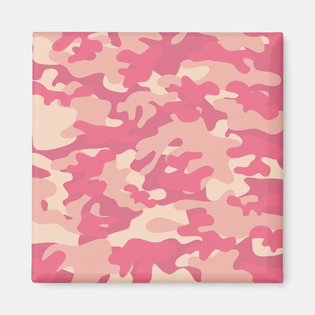 Pink Camo Design Magnet (Front)