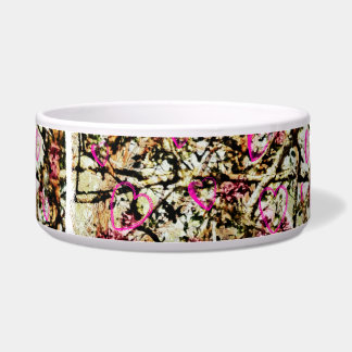Pink Camo Dog Food Dish