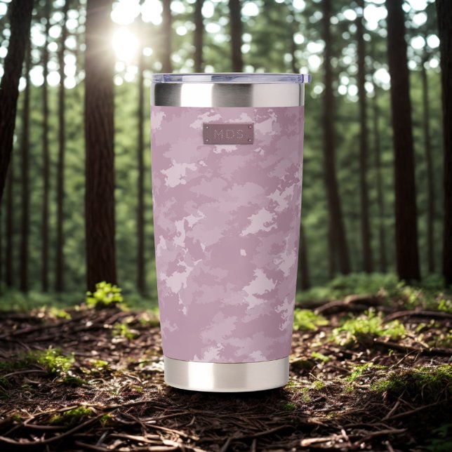 Pink Camo Dusty Camouflage Insulated Tumbler (For stylish walks, just add your initials)
