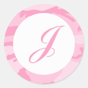 Pink Camo Envelope Seals
