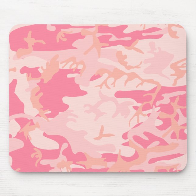 Pink Camo - Girly Camo Mouse Pad (Front)