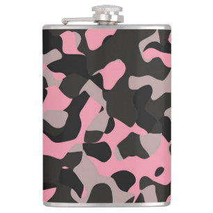 Pink Camo Hip Flask
