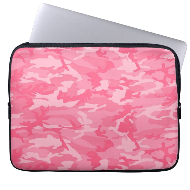 Pink Camo Laptop Sleeve (Front)