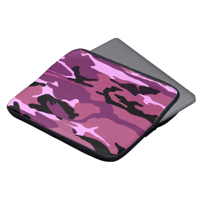 Pink Camo Laptop Sleeve (Front Top)