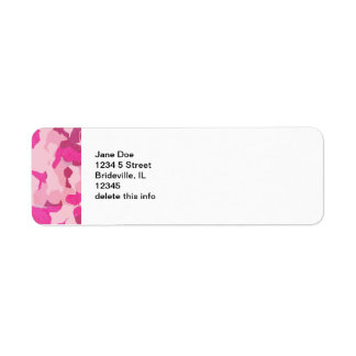 Pink Camo Mailing Label Sheets Return Address Label