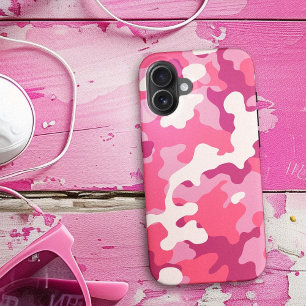 Pink Camo Matching Trendy Camouflage Pattern iPhone 15 Case