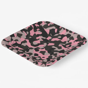 Pink Camo   Paper Plate