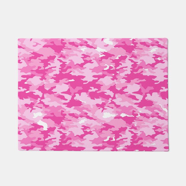Pink Camo Pattern – Breast Cancer Awareness Doormat (Front)