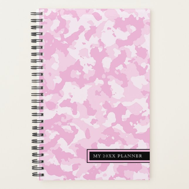 Pink Camo Pattern | Customisable Planner (Front)