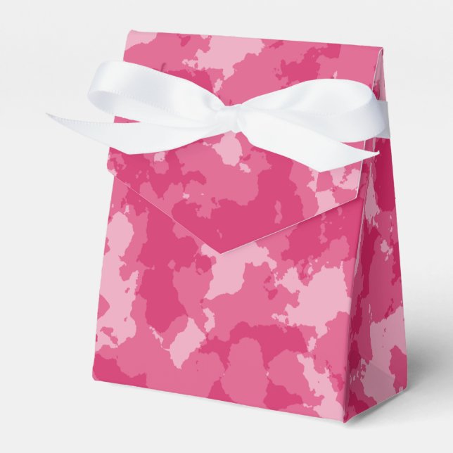 Pink Camo Pattern Favour Box (Front Side)