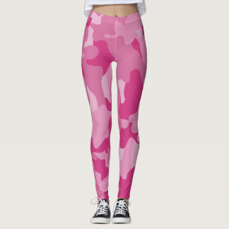 Pink Camo Pattern Leggings