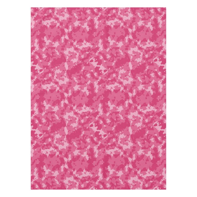 Pink Camo Pattern Tablecloth (Front)