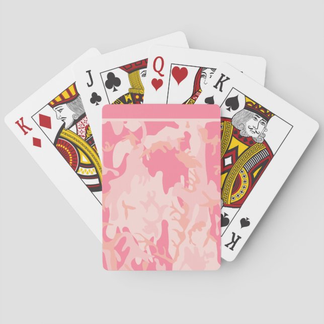 Pink Camo Playing Cards (Back)