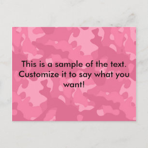 Pink Camo Postcard