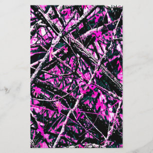Pink Camo "Real" Stationery