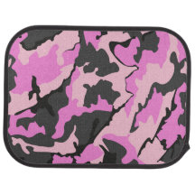 Pink Camo Rear Car Mats