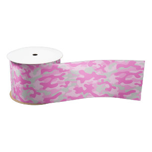 Pink Camo Satin Ribbon