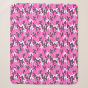 Pink Camo Sherpa Blanket