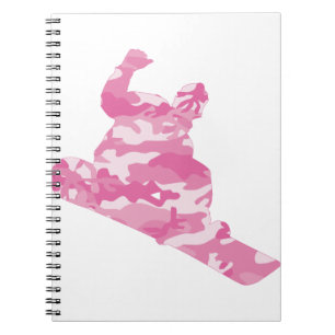 Pink-Camo-Snowboarder Notebook