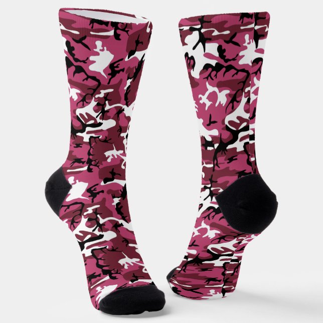 Pink Camo Socks (Angled)