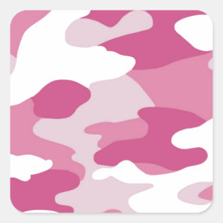 Pink Camo Square Sticker