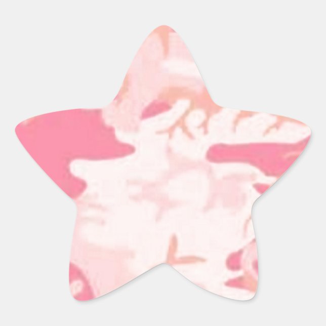 Pink Camo Star Sticker (Front)