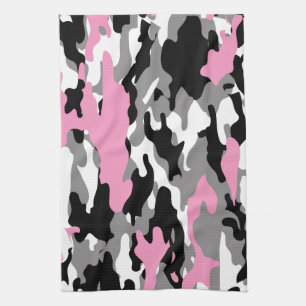 Pink Camo Tea Towel