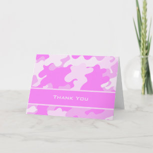 Pink Camo Thank You Card